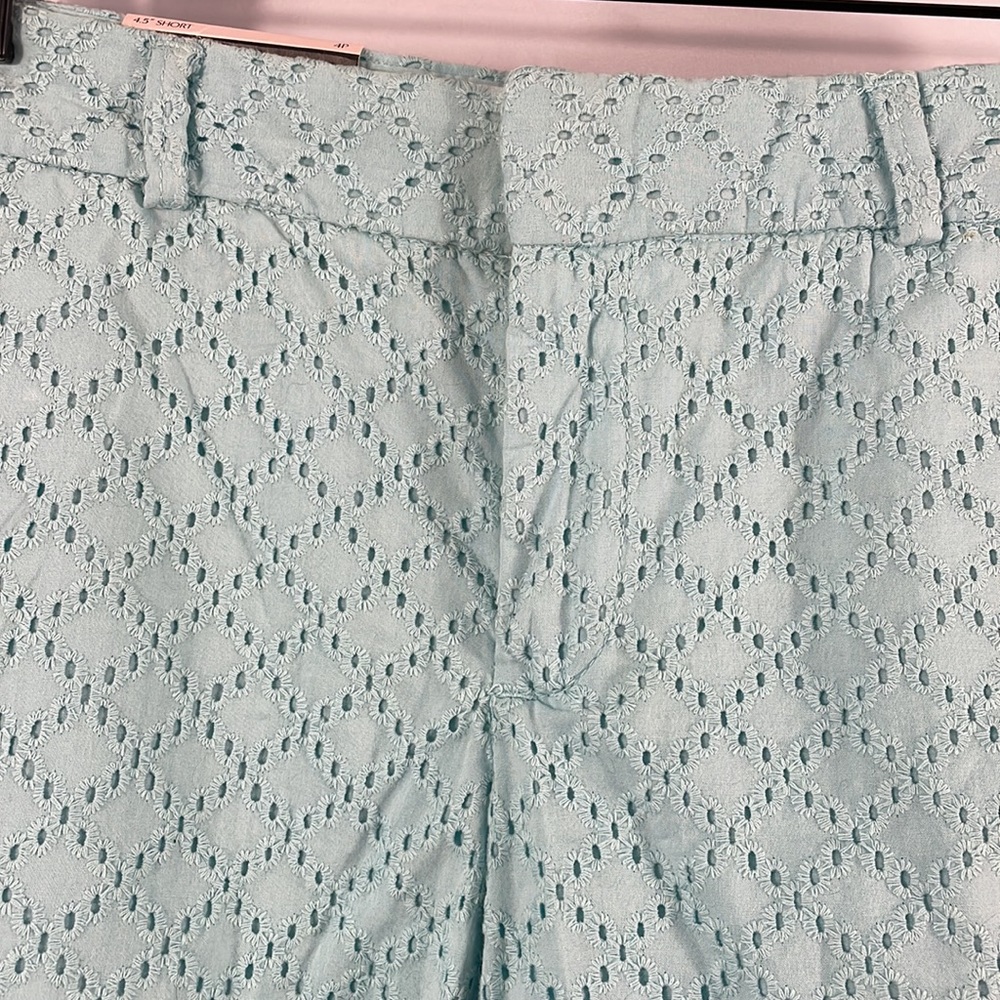 Banana Republic Turquoise eyelet,shorts, small,size 4, NWT - Picture 3 of 10